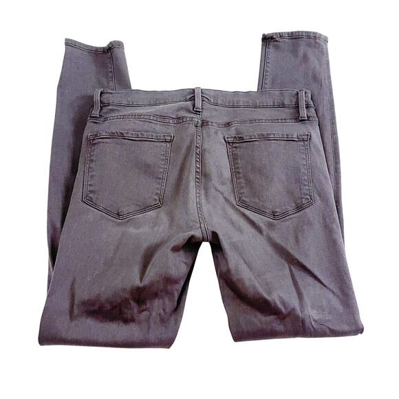 Frame Le Skinny De Jeanne St. Quintin Shred Black Denim Jeans Ripped SZ30 - Picture 4 of 9